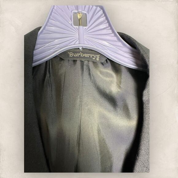 Burberry London Mens Blazer Jacket 2 Button 100% Wool Charcoal Gray Size 48 R - Picture 3 of 8